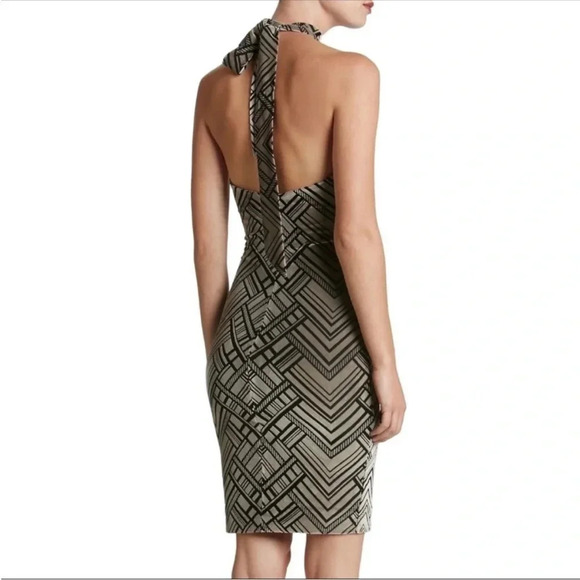 Dress the population velour halter mini dress - Picture 2 of 12